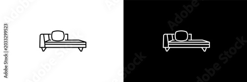 Foto fainting couch  outline icons in furniture category