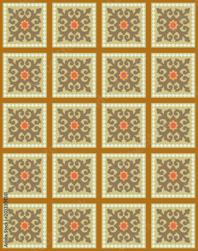 Persian Islamic Geometric Seamless Tile Pattern Background