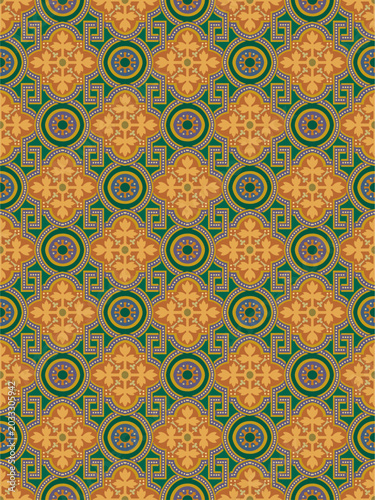 Persian Islamic Geometric Seamless Tile Pattern Background