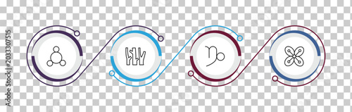 Obraz na plátne outline zodiac icons set - silver, wood, capricorn, affluence
