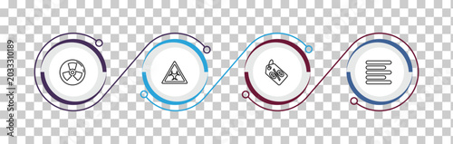 Konstfotografi outline signs icons set - nuclear, biohazard, percentage discount, align right