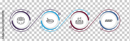 Принти на полотні outline food and restaurant icons set - moon cake, tong sui, xiao long bao, zhaliang
