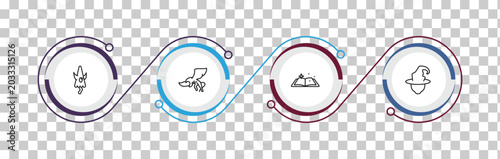 Foto outline fairy tale icons set - karakasakozou, gryphon, fairy tale, wicked
