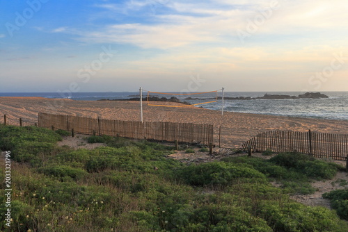 A fence and a beach