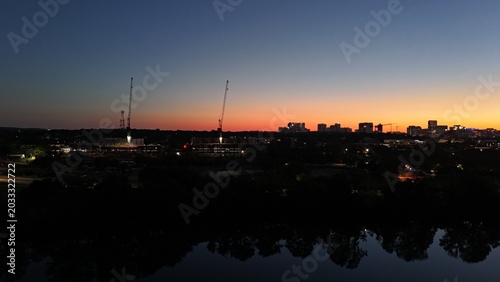 Night time view of city 