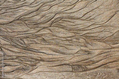Εκτύπωση καμβά Natural sand texture background created by sea water waves