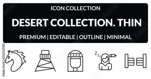 Foto outline desert collection