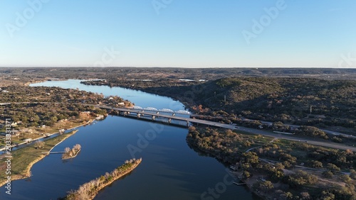 Fotografi Texas 29 Colorado River Bridge, also known as the Inks Lake Bridge and Old Colorado River Bridge (Buchanan Dam Bridge)