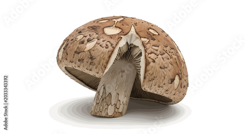 Foto Macro Mushroom Cap Texture Decay Detail Organic Fungal Surface Pattern Vector