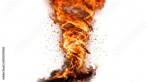 Dynamic abstract fiery vortex, a powerful swirl of intense heat and energy, creating a mesmerizing visual of elemental force and potential destruction