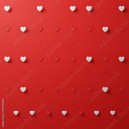 The background images and wallpapers were created in red, with small, full white hearts.