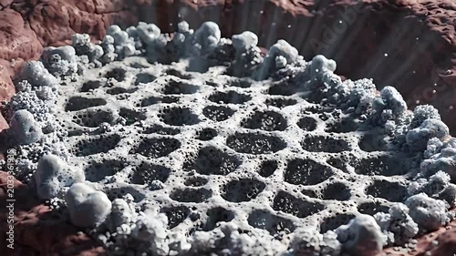  Bone Formation Osteoblast Mineralization Calcium Deposition Skeletal Medical Anatomy 3D Stock Video