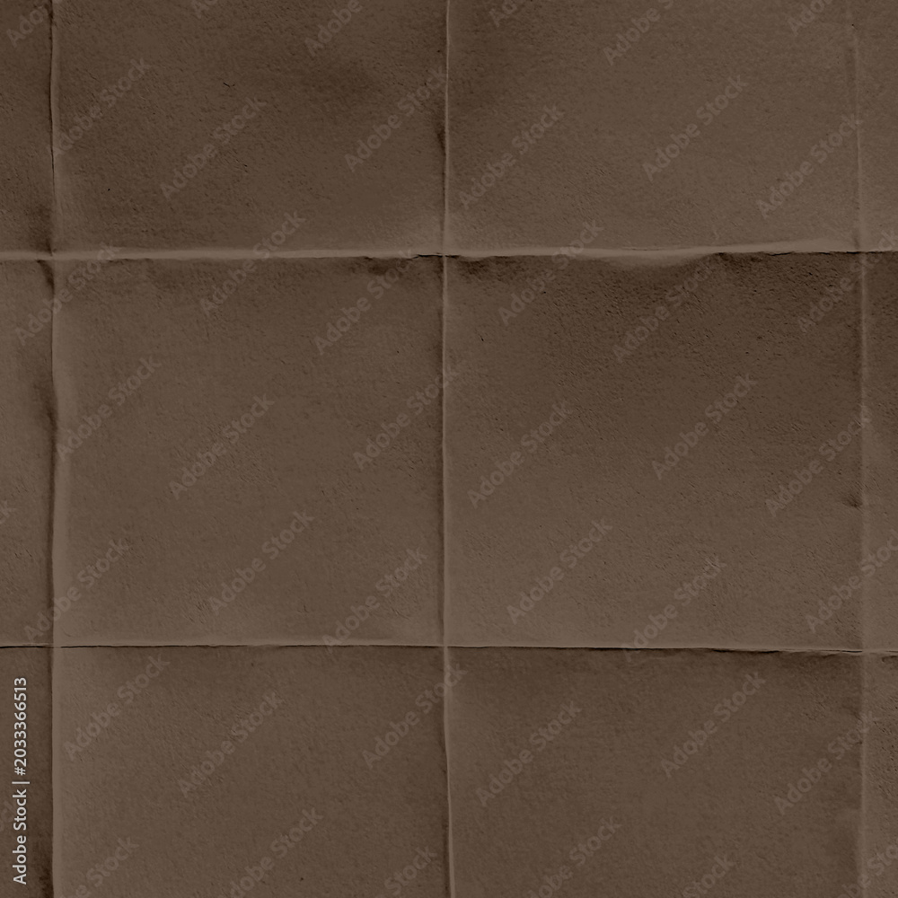 Fototapeta premium Dark brown textured fabric background with soft grid folds