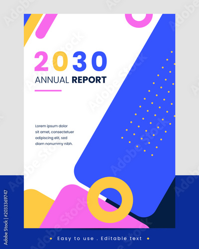 Modern Geometric Annual Report Cover Template