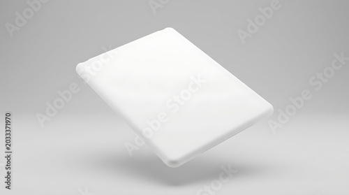 Isolated blank tablet case mockup in soft lighting for digital branding display, product presentation, interface demo