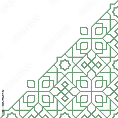 Islamic Geometric Corner Ornament
