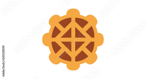 Waffle Line art vector Icon creative modern abstract illustration.eps