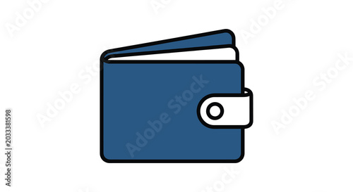 Wallet Line art vector Icon minimal abstract creative.eps