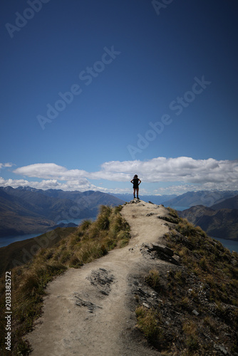 hiking in the mountains