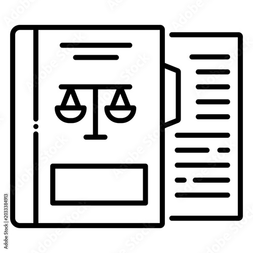 Slika na platnu Yellow folder statutory directory book icon