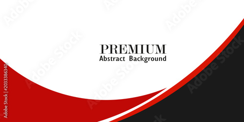 abstract black red curved banner background. vector illustration