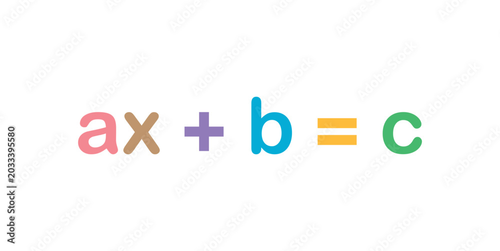 Fototapeta premium Linear Equation in One Variable in Mathematics.