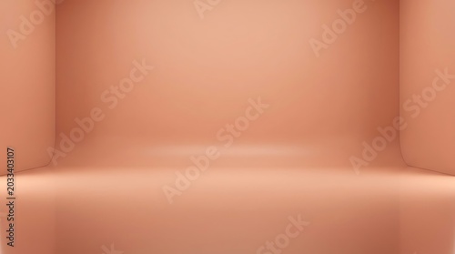Empty Studio Room Background Pink Peach Seamless Backdrop for Product Photography.