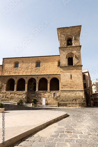 Religious Architecture of Church of Saint Thomas (Chiesa San Tommaso) in Enna, Sicily, Italy.