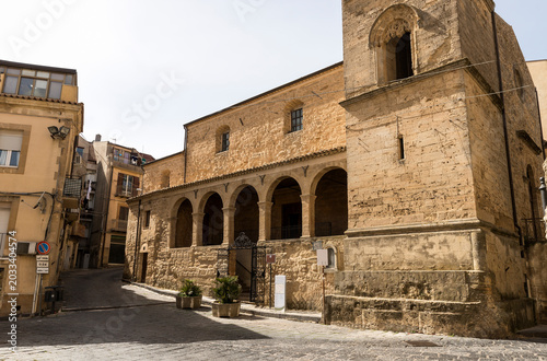Religious Architecture of Church of Saint Thomas (Chiesa San Tommaso) in Enna, Sicily, Italy.