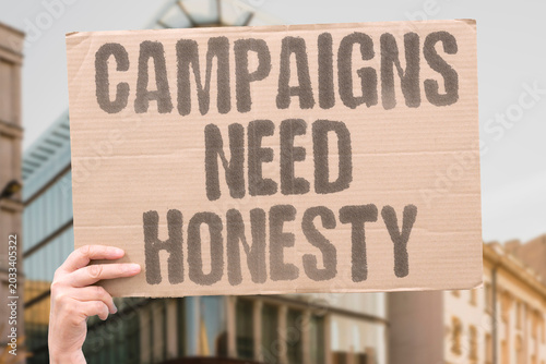 Foto "Campaigns Need Honesty" Public trust depends on truthful leadership