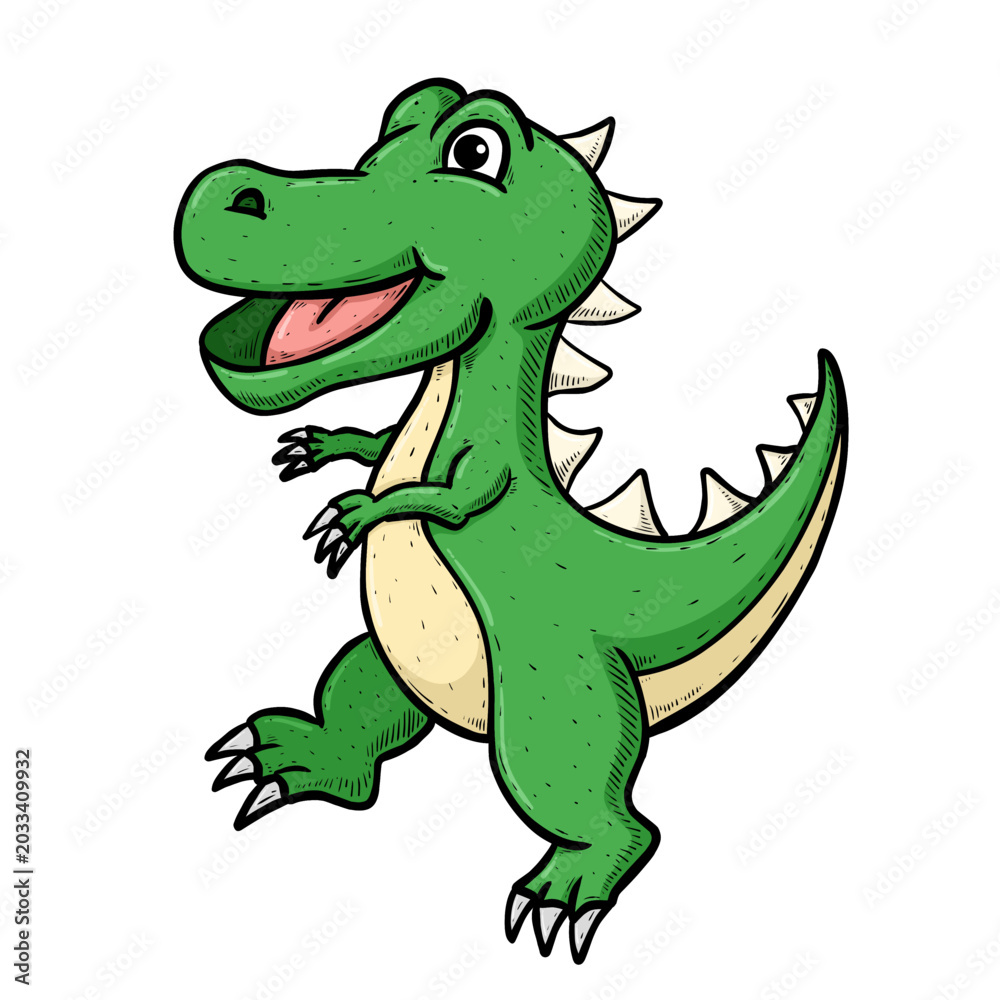 Fototapeta premium dinosaur isolated on white