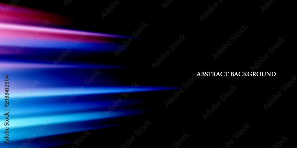 Obraz premium Black modern wide abstract technology background with glowing high-speed and movement light effect. Vector illustration