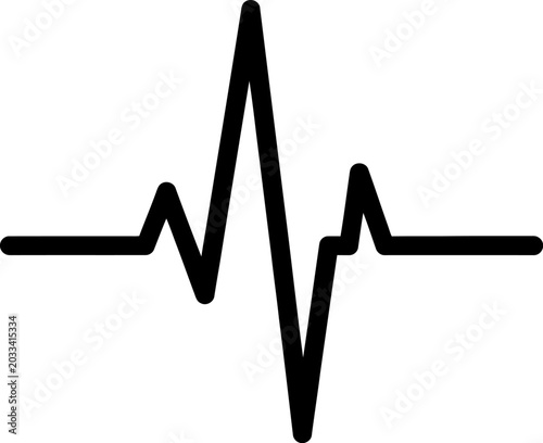 ECG heartbeat pulse wave rhythm.