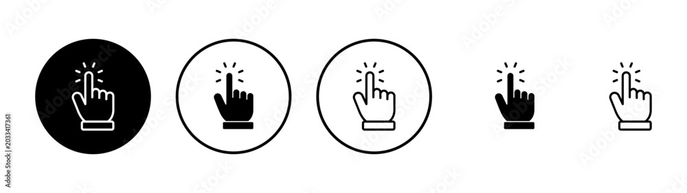 Fototapeta premium Hand cursor icon vector. cursor sign and symbol. hand cursor icon clik