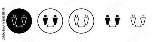 Foto Social distance icon vector