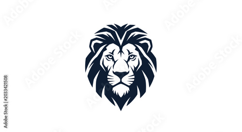 Photography Majestic Lion Head Emblem - Bold Silhouette Logo Design