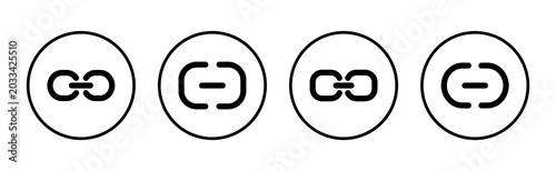 Tableau sur toile Link icon vector illustration. Hyperlink chain sign and symbol