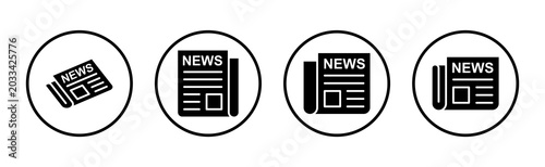Foto Newspaper icon vector illustration. news paper sign and symbolign