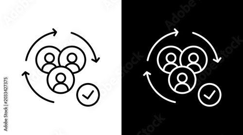 Foto User Lifecycle Outline White Icon Set Design