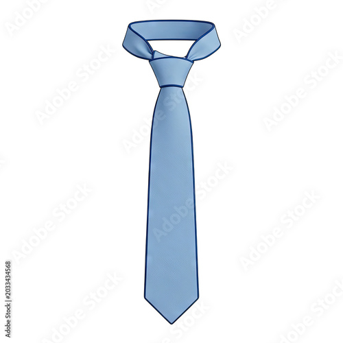 Light Blue Textured Tie with Dark Blue Trim