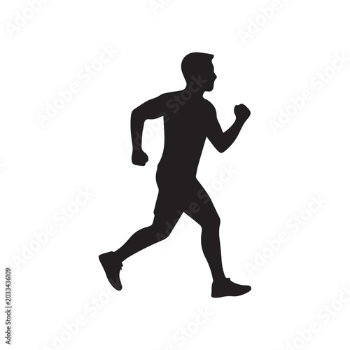 vector running man silhouette