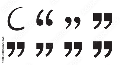 Fotografie Quotation Marks Parenthesis and Brackets Illustration