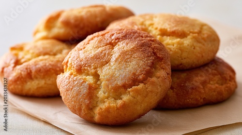 Caramel Baked Cookie Dessert, Delicious Pastry Food Widescreen Background