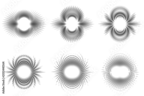 electromagnetic waves vector background design elements set