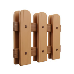 Wooden Picket Fence Section