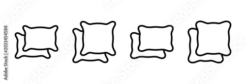 Bilde på lerret Pillow icon symbol for apps and websites