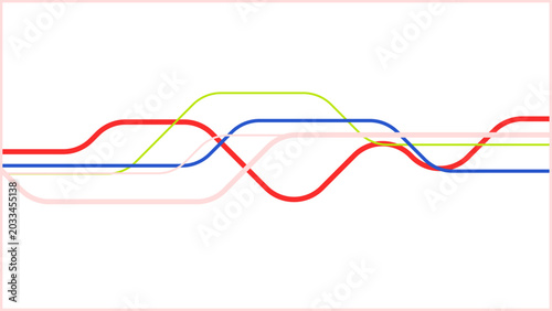 Photos Abstract colorful wavy lines with circles on a light background abstract backgro