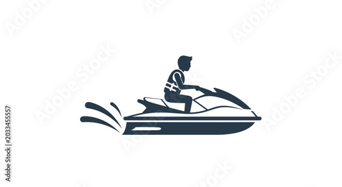 Foto Jet Ski Rider Icon