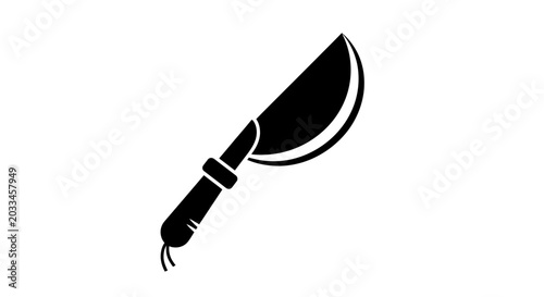 Konstfotografi Cleaver knife blade serves as a versatile icon for culinary tools and professional kitchen equipment