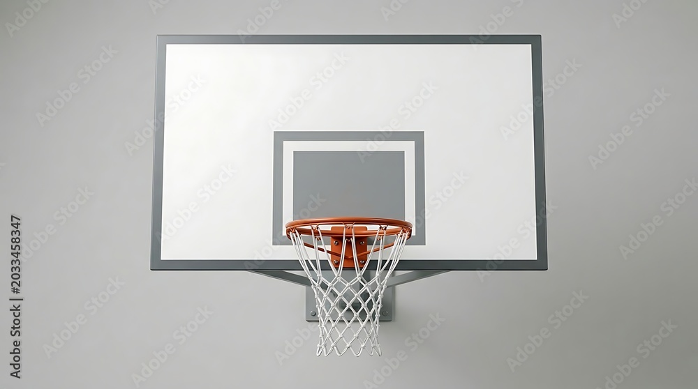 Naklejka premium Basketball hoop with backboard isolated on grey background